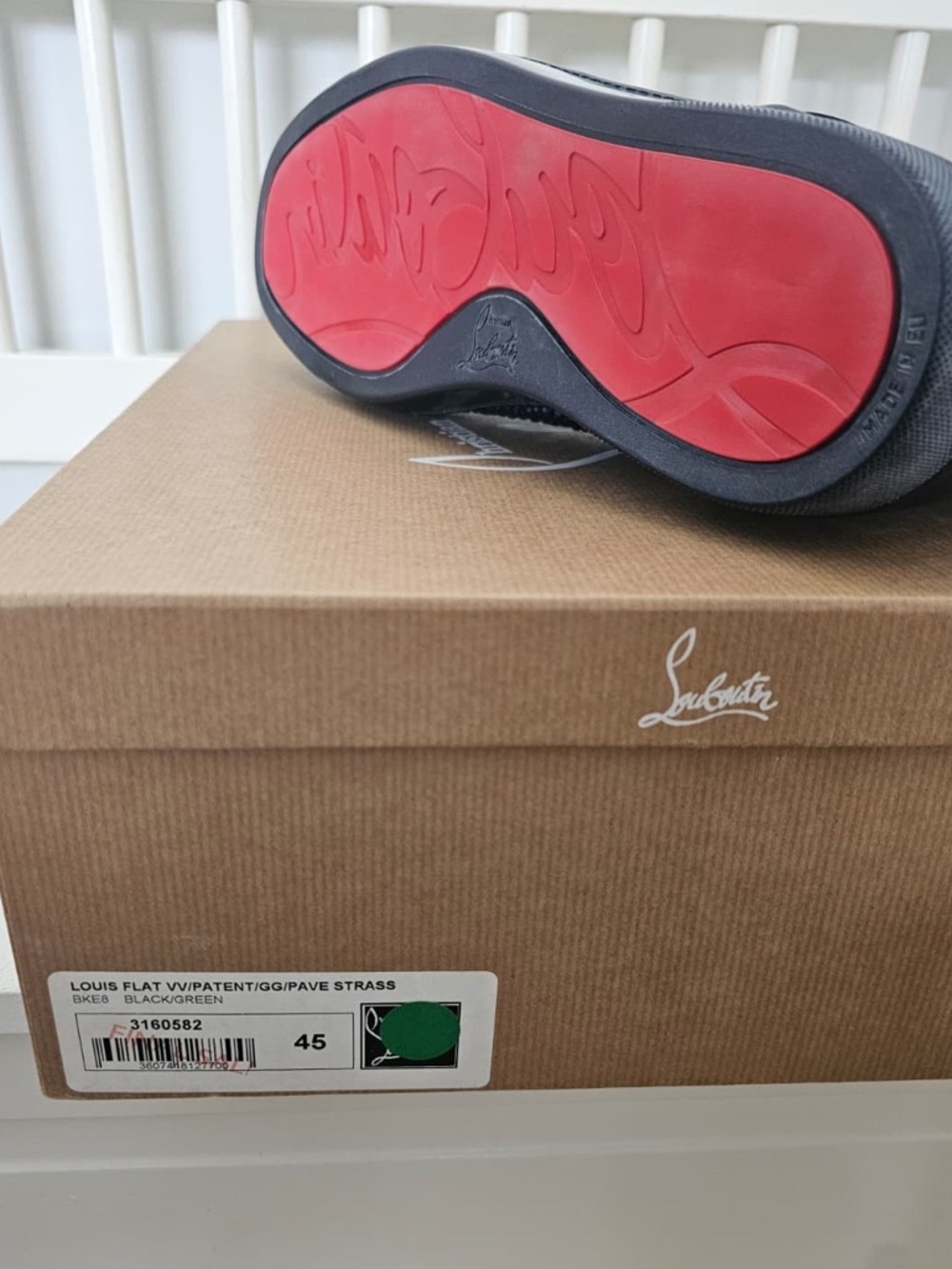 Louis Vuitton Men's Black High-Top Sneakers with Iridescent Crystal Detail - Picture 5 of 8